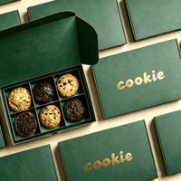Boîtes à pâtisserie personnalisées biodégradables pour biscuits et donuts, en papier alimentaire, avec logo