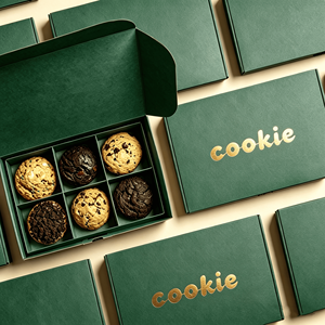 Boîtes à pâtisserie personnalisées biodégradables pour biscuits et donuts, en papier alimentaire, avec logo - Product Image 2
