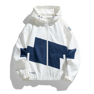 Customized Logo Men's Joker Windproof Breathable Collar Jacket Fashion Color <b>Matching</b> Trendy for Spring Autumn Winter <b>Long</b> - Product Image 1