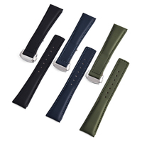 Bracelet de montre JUELONG classique sans boucle en toile de voile imperméable, bracelet de montre synthétique gaufré avec fermoirs déployants