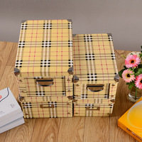 Boîte de rangement de bureau pliable en carton recyclable YZ Wholesale avec fente métallique pour montres et dossiers, emballage cadeau
