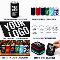 Support de canette en néoprène personnalisé avec logo, 12 oz, isolant, pour bière, sublimation couleur, promotionnel, vente en gros