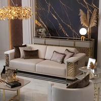 Italienisches Luxus-Samtsofa in Weiß, U-förmiges Ecksofa-Set im Hongkong-Stil, Postmodernes Design für Große Häuser & Luxusvillen