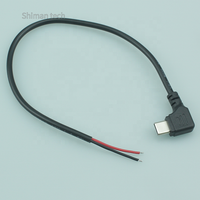 Câble d'alimentation USB C avec extrémité de fil nu de type C vers cordon étamé dénudé personnalisé PD 5v 9v 12v 15v 20v