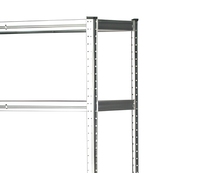 Étagère de rangement robuste en acier à 5 niveaux avec trous papillon, réglable, pour l'organisation du sous-sol et du garde-manger