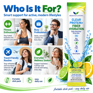 Mélange de boisson protéinée transparente à marque privée OEM avec 10g de protéines et 2g de fibres, poudre d'électrolytes citron-lime pour la salle de sport et les voyages - Product Image 5