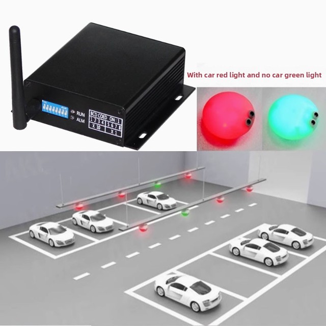 Ultra-Wireless ZigBee Networking RF Modules Ultrasonic Parking Space Detector Node Area Controller for Efficient Guided Parking