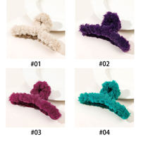 Épingles à cheveux de couleur unie unique en velours rétro durable intersect pour fille, accessoires de cheveux en acrylique doux