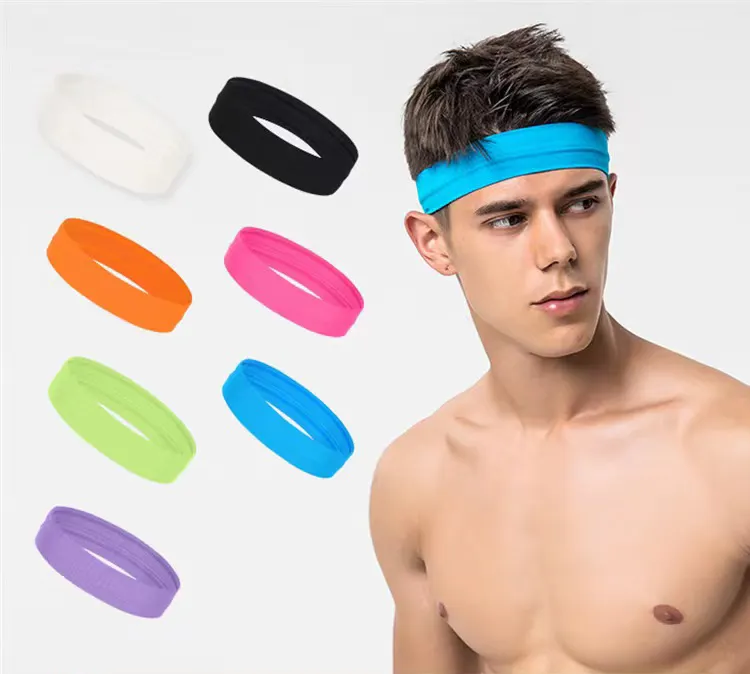 Moda spor anti kayma bandı profesyonel spor yoga silikon kafa bandı ter koşu bandı