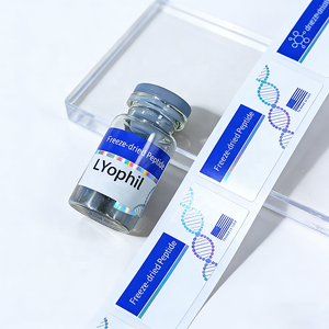 Etiquetas Personalizadas para Botellas Pequeñas de Péptidos, Cosméticos para el Cuidado de la Piel, Etiquetas Autoadhesivas de <span class=keywords><strong>Vinilo</strong></span> PVC con Logotipo, Impresión de Etiquetas de Embalaje Impermeables - Product Image 1