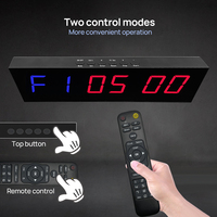 Jam tangan Digital LED 1.8 inci profesional Stopwatch hitung mundur portabel jam Interval latihan dalam ruangan pengendali jarak jauh Timer Gym untuk