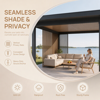 Pergola motorisée rétractable en aluminium à commande tactile pour jardin extérieur, vente en gros fabricant