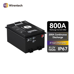 Batterie de chariot de golf Lifepo4 51,2V 105Ah IP67, décharge maximale 800A, <span class=keywords><strong>courant</strong></span> de décharge continu 200A, 10,24 kW, batterie lithium pour chariot de golf - Product Image 1