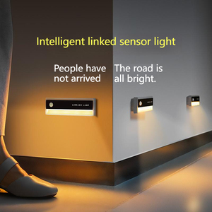 El nuevo enlace creativo inducción del cuerpo humano pequeño tubo de luz nocturna de la luz del pasillo nocturno carga USB - Product Image 2