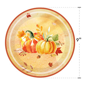 Harvest Festival Pumpkin Party Supplies Paper <b>Plates</b> Cups Napkins Utensils <b>Disposable</b> Tableware Set Thanksgiving Decorations - Product Image 2