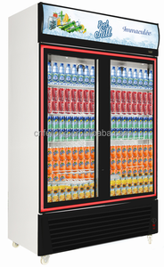 Réfrigérateur commercial à double porte personnalisé avec vitrine en verre, réfrigérateur vertical avec porte transparente - Product Image 5