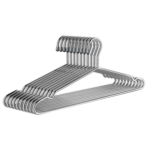 Percha para ropa de acero inoxidable 304 engrosada con tapa de silicona antideslizante para el hogar y organizador de ropa de bebé - Product Image 2