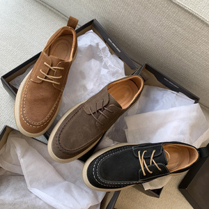 Zapatos casuales cómodos de fábrica originales para hombre, zapatos de negocios y de moda, zapatos de estilo casual para hombre con cubierta de gamuza y cuero. - Product Image 2