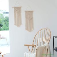 Décoration murale en macramé personnalisée, tapisserie tissée, art moderne pour la maison, décoration d'appartement, tissu 100% coton, anniversaire