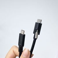 Pabrik Kustom Industri Ultra Pendek 90 °   Kabel OTG Tipe-C Elbow Full 9-Core Double Shield 5Gbps