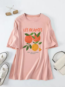 Camiseta de manga corta holgada para mujer, de alta calidad, cómoda, a la moda y con estilo, muy vendida. - Product Image 5