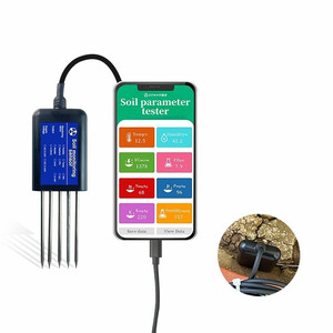 <span class=keywords><strong>Sonde</strong></span> d'humidité numérique HEDAO pour l'agriculture intelligente, testeur de sol 8-en-1 NPK EC PH Température avec connexion au téléphone portable - Product Image 2