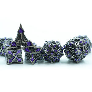 OEM 2024 новый дизайн DND набор многогранных <span class=keywords><strong>6</strong></span> 8 10 12 20-сторонних Металлических Кубиков для DND игры - Product Image 3