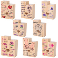 Handgefertigtes Individuelles Holz-Valentinstagsgeschenk für Männer Frauen Paare Romantischer Herzförmiger Hochzeitsdekor Kerzenhalter