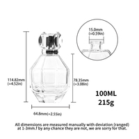 Nouveau flacon de parfum en verre de 100 ml ressemblant à une grenade avec pulvérisateur à pompe, design sérigraphié, emballé dans un carton, couleur personnalisée