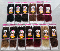 Extensions synthétiques lisses à clipser, multicolores, style bohème, longues, pour tresses, effet Locs papillon, emballage carton