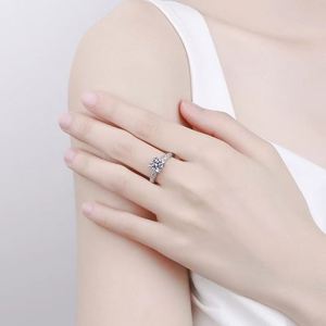Anillo De Acero Inoxidable Full Moissanite Diamond <b>Ring</b> <b>Adjustable</b> Open Zircon <b>Ring</b> Engagement Copper <b>Rings</b> for Bridal - Product Image 5