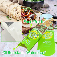 Boîtes de rouleaux de poulet personnalisées pour café Kebab Shawarma Wrap Sushi Tortilla Boîte d'emballage Pull Wrap Packaging Pie Bread Sandwich Box