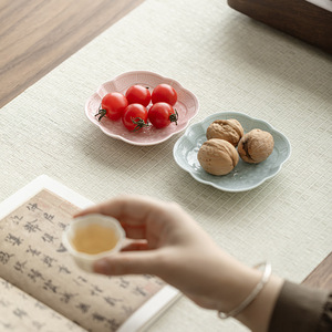 Guanlan Ceramics <b>Small</b> Tea And Snack <b>Tray</b> Solid Porcelain Chinese Zen Style Serving <b>Tray</b> For Residential Use - Product Image 4