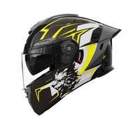 Casque de moto certifié 3C/DOT en ABS, rabattable, intégral, pour les oreilles, utilisation quatre saisons, homme/femme, visière transparente universelle