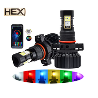 Ampoule antibrouillard RVB pour voiture EV23 60W H8 H11 H9 9005 HB3 9006 HB4 H10 5202 5201 PS19W PS24W 9140 9045 9040 Ampoule LED pour voiture Lampe frontale 12V