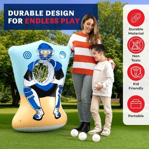 Cible de lancer de baseball gonflable en PVC 91*51*112 CM, jeu de lancer double face pour enfants, idéal pour les anniversaires, divertissement intérieur et extérieur - Product Image 4