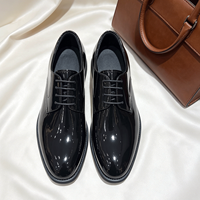 Formelle Hochzeitsschuhe für Herren Schwarze Lackleder Oxford-Schuhe Hochglanz-Smokingschuhe für Trauzeugen Partys Veranstaltungen 2026