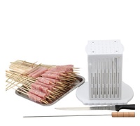 Outil de brochage rapide pour barbecue domestique, idéal pour les rôis gras, le ventre de porc, les pommes de terre et les légumes durs
