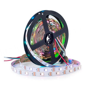 ไฟ LED แถบสำหรับตกแต่งภายนอกในเทศกาลคริสต์มาส รุ่น WS2812B RGB LED Strip Digital DMX RGB LED Strip WS2811 WS2812B - Product Image 1
