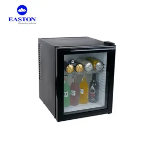 Porta di vetro singolo display piccolo frigorifero fornitore di vendita mini 40l hotel mini cioccolato bar portatile frigorifero con congelatore