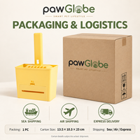 Ensemble de pelle à litière pour chat en plastique avec support et pelle, accessoires de bac à litière faciles à nettoyer pour chats d'intérieur par Pawglobe