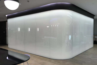 Smartfilm PDLC Fenêtre magique de confidentialité commutable à structure solide en verre intelligent pour salle de bain salon solaire industriel