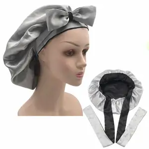 Hot bán lụa tóc nắp ca-pô mềm ngủ Bím Tóc bonnets người phụ nữ dài Tie bonnets và satin tóc kết thúc tốt đẹp