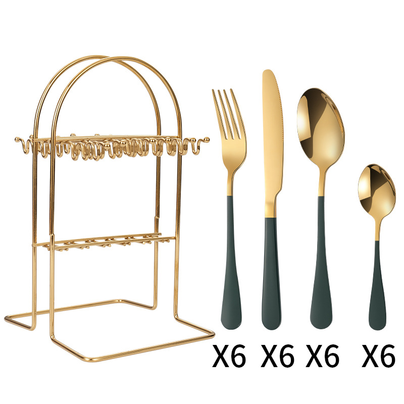 24 ชิ้น สีทองพร้อมสีชมพู