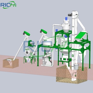 Richi 1-2 t/h הספק המפעל מחיר נמוך להאכיל בעלי חיים קטן - Product Image 1