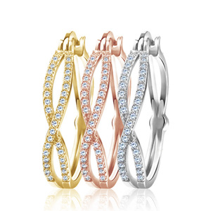 Orecchini Scintillanti con Pavé per Donne, Eleganti Gioielli per Orecchie alla Moda - Product Image 1