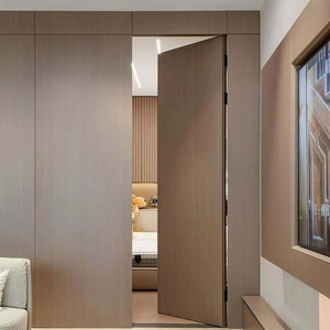 Porte <span class=keywords><strong>coulissante</strong></span> invisible en <span class=keywords><strong>aluminium</strong></span>, design moderne chinois, en chêne massif, avec moustiquaire en fibre de verre, modèle simple et dissimulé, best-seller - Product Image 2