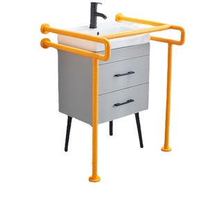 Bathroom Pedestal Basin Handrails For Elderly And Disabled Anti-Slippery 200kg Load Capacity Plastic Stainless Steel - Product Image 1