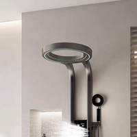 Système de douche 3-en-1 avec cascade, jets de pluie et jets latéraux en acier inoxydable SUS304 pour salle de bain d'hôtel (vente en gros)
