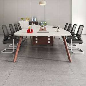 Table de conférence Saint-Lee rectangulaire 240 cm, résistante aux taches, mobilier de bureau - Product Image 2